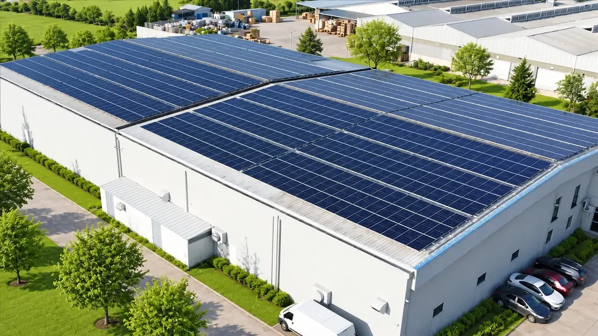 Çapkınoğlu Tekstil fabrika çatısındaki güneş enerjisi panelleri